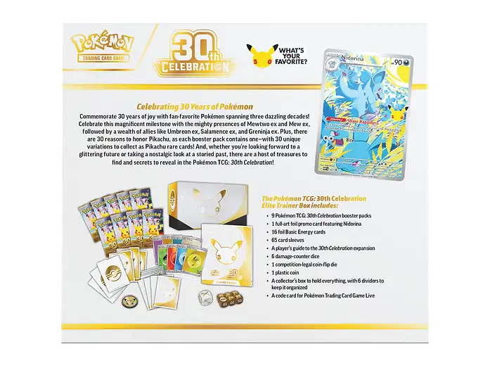 30th Anniversary ETB Pokémon-kaarten